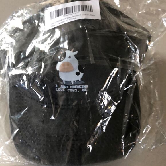 I Just Freaking Love Cows Ok! Youth age 4-12 Baseball Cap Distressed - Picture 3 of 4